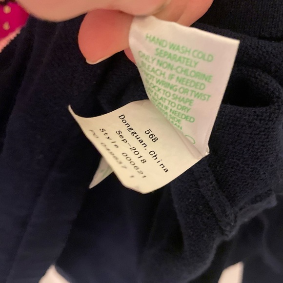 Lilly Pulitzer Caralynn Sweater Navy Elephant Intarsia Size Medium - Picture 5 of 8